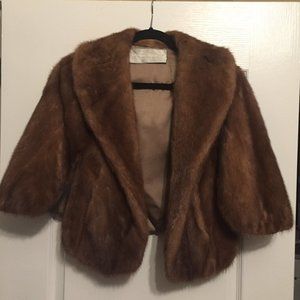 Vintage brown fur stole